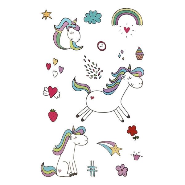tatuajes de unicornios arcoiris colores